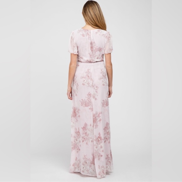 Ricarica Dress light purple and mauve floral flowy dress. - Picture 3 of 10